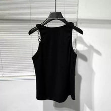 Load image into Gallery viewer, Metallic Stitching Elastic Sleeveless Vest
