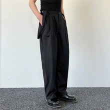 Load image into Gallery viewer, Black Suspenders Casual Trousers
