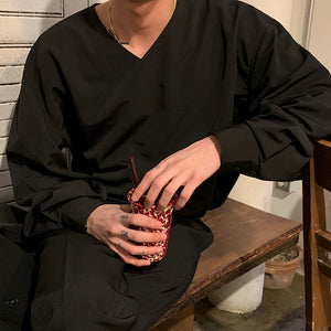 Loose Drape Balloon Sleeve Shirt