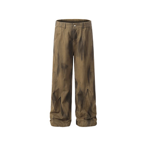 Wrinkled American Tie-Dye Loose Pants