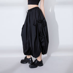 Casual Loose Tie Pleated Pants