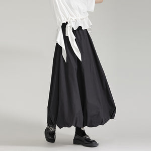 Pleated Puffy Half-length Skirt