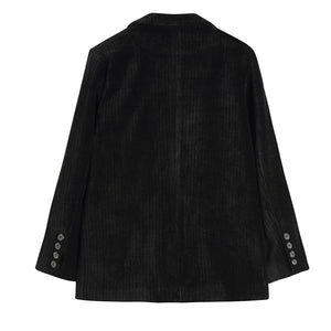 Black Corduroy Padded Blazer