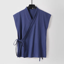 Load image into Gallery viewer, Two Piece Vest Sleeveless Cotton And Linen Suit
