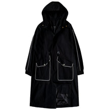 Load image into Gallery viewer, Hooded Mid-length Windbreaker Jacket
