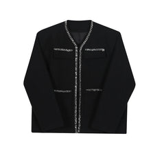 Load image into Gallery viewer, Collarless Handmade Chain Loose Jacket
