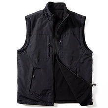 Load image into Gallery viewer, Double-sided Cotton Plus Velvet Thick Warm Stand Collar Vest
