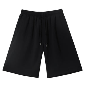 Summer Black Drawstring Loose Pants