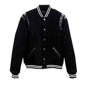 Baseball Collar Gold Dot Warm Jacket