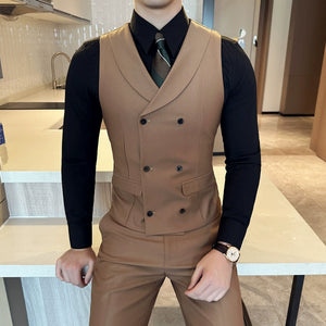 Double-breasted Slim-fit Suit Vest