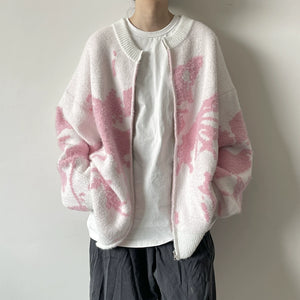 Tie-dyed Knitted Loose Cardigan