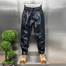 Load image into Gallery viewer, Loose Straight Leather Pants
