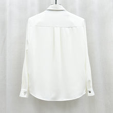 Load image into Gallery viewer, Patchwork Long Sleeve Shoulder Pad Shirt
