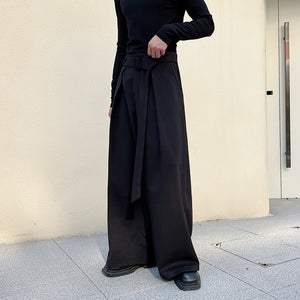 Retro Woolen Wide Leg Pants