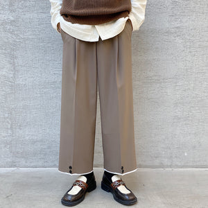 Straight-leg Loose Suit Pants