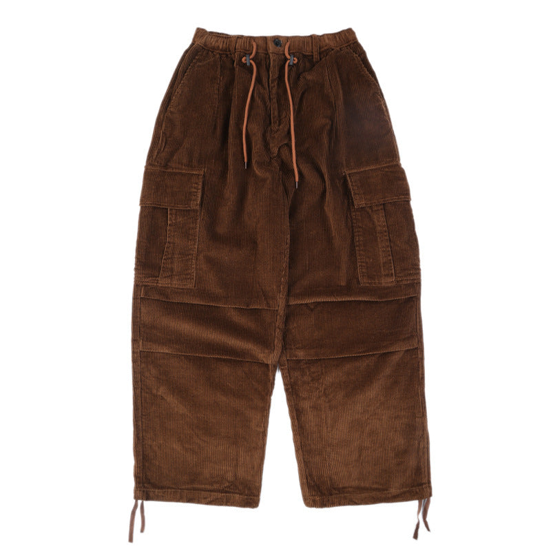 Retro Thickened Corduroy Pocket Pants