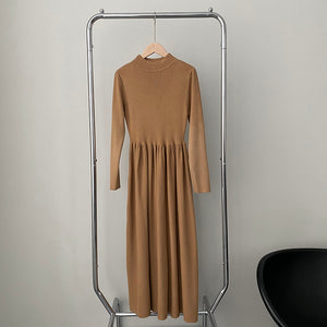 Autumn and Winter Inner Knitted A-line Dress