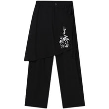 Load image into Gallery viewer, False Two Piece Embroidered Skirt Straight Trousers
