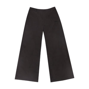 Loose Straight Casual Black Trousers