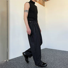 Load image into Gallery viewer, Black Suspenders Casual Trousers
