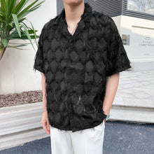 Load image into Gallery viewer, Fringed Raw Edge Short-sleeved Shirt
