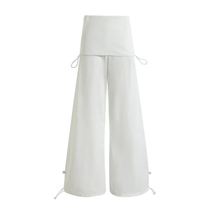 Fake Two-piece Slim Wide-leg Culottes Casual Pants