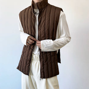 Stand Collar Cotton Loose Vest