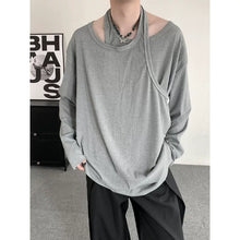 Load image into Gallery viewer, Fake Two-Piece T-shirt Loose Double-Layer Neckline shirt
