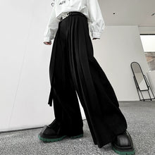 Load image into Gallery viewer, Double Ribbon Pleated Wide Leg Pants
