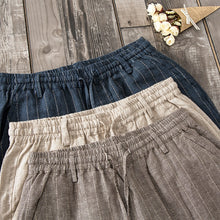 Load image into Gallery viewer, Vertical Striped Retro Thin Linen Loose Harem Pants
