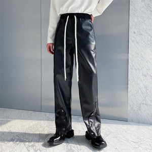 Punk PU Leather Motorcycle Pants