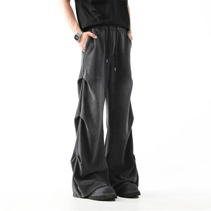 Heavy Pleated Wide-leg Casual Pants