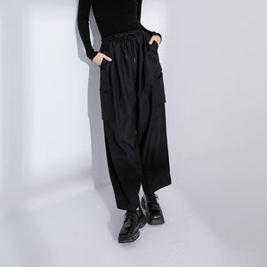 Retro High Waist Casual Pants