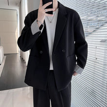 Load image into Gallery viewer, Black Loose Drape Suit Jacket
