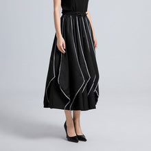 Load image into Gallery viewer, Irregular Pleated Contrast Color High Waist Skirt Pants
