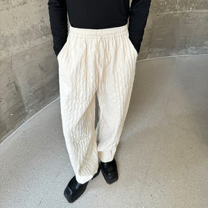 Winter Straight Wide Leg Elastic Waist Carrot Pants