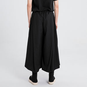 Drape Breathable Wide-leg Cropped Trousers