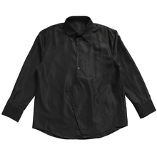 Load image into Gallery viewer, Black Asymmetrical Loose Long-sleeved Shirt
