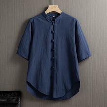 Load image into Gallery viewer, Linen Casual Button-Down T-shirt
