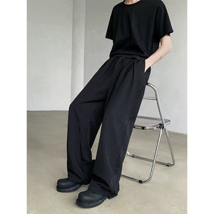 Wide-Leg Straight Casual Pants