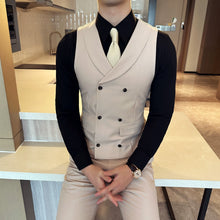 Load image into Gallery viewer, Double-breasted Slim-fit Suit Vest
