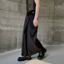 Load image into Gallery viewer, Black Three-dimensional Pleated Irregular Skirt Pants
