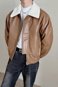 Pilot Pu leather Short Jacket