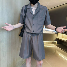 Load image into Gallery viewer, Lapel Shirt and Shorts Casual Two-piece Suit
