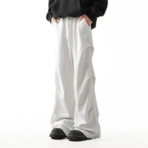 Heavy Pleated Wide-leg Casual Pants