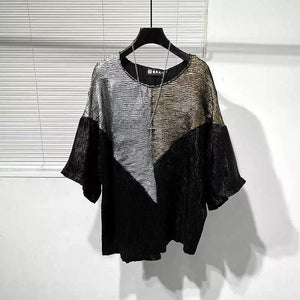 Sequin Patchwork Casual T-shirt