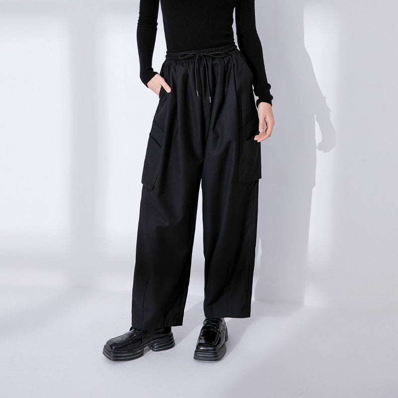 Retro High Waist Casual Pants