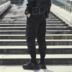 Multi-pocket Dark Skinny Pants