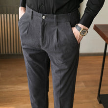 Load image into Gallery viewer, Corduroy Slim Casual Trousers
