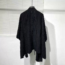 Load image into Gallery viewer, Irregular Pleated Loose Bat Sleeve Shirt Cardigan
